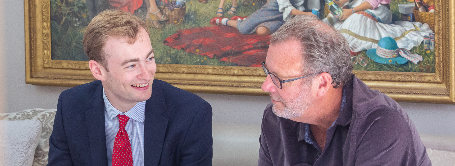 Mike and Alasdair chatting